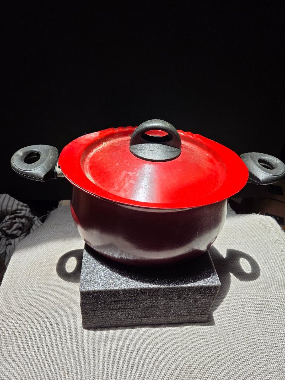 Red Bialetti 5.5 QT Pasta Cooker with Draining Lid